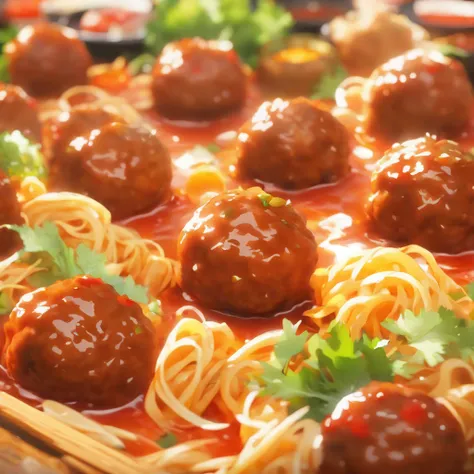 Typical Indonesian meatballs