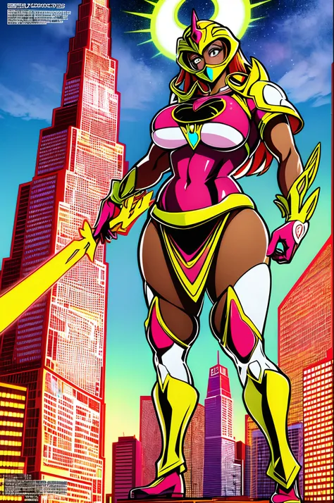 sentai ,, standing solo, weird, bizzare, angelic, divine, aura, celest, female, big breast, full body