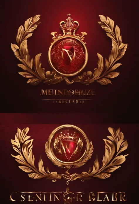 Design a logo for a night club - Concept about the elegant of gentle men - Main Color: Red wine, Golden, Dark metal - Texuture Metalic, shining