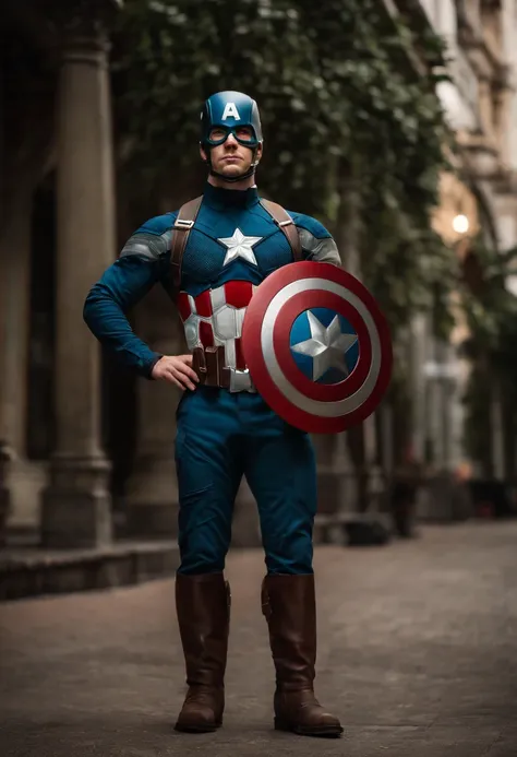 Captain America is on holiday in the market