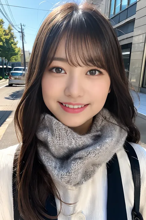 ((Show face only、Close-up of face、no-makeup))、(realisitic、Photorealsitic、ultra-detailliert、Highest Details Skins、top-quality、​masterpiece、超A high resolution)、Cute Japan Woman、17 age、hi-school girl、younggirl、1 girl in、I have bangs、二重まぶた、drooing eyes、Large b...