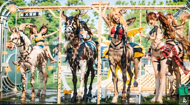 In the beautiful illustration of this super-grand scene，The ultra-distant lens shows us（Over eight separate and distinctive centaur characters：9.9），They all have their own characteristics，Vivid and interesting。Radiant from the heavens（Angelic centaurs：6.6）...