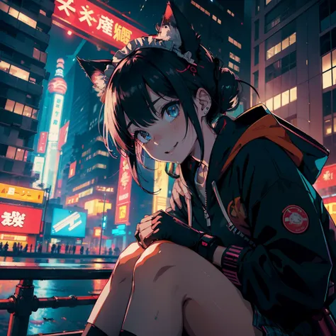 balancing,Close up,Cyberpunk,Neon Clothes,watch,yukata lift,on side,hoodie,Happy face,unzipped,trembling,plaid background,Biting,nontraditional miko,Cable,maid headdress,breast press, oseledets ,Fingerless Gloves,piercing,parking lot,ferris wheel,skirt lif...