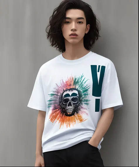 T-shirt with designs inspired by Virgil Ablos Off White