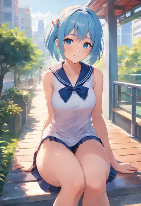 The chest is particularly large, schoolgirl, Sexy translucent sailor school uniform, japanese school girl, 
Smiling,  ((Blushing)), Close-up, angle of view, Focus on the face and chest, (Masterpiece, Top quality, Perfect anatomy, Beautiful face, Realistic,...