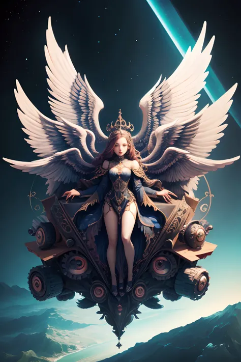 bibliangels, too many eyes, no humans, multiple wings, angel, isometric