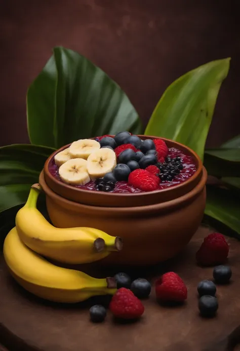 Acai pot with banana