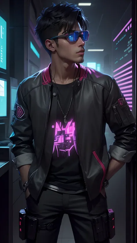 Change backgrounds, cyberpunk, age under 17, anime ,handsome boy realistic face