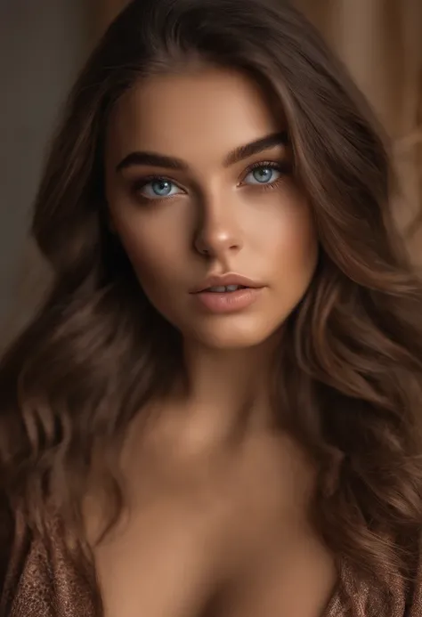 Arafed woman completely , fille sexy aux yeux bruns, ultra realist, Meticulously detailed, natural, Reality, sublime, Portrait Sophie Mudd, cheveux bruns et grands yeux, teen, jeune femme, yeux mielleux, Violet Myers, sans maquillage, maquillage naturel, l...