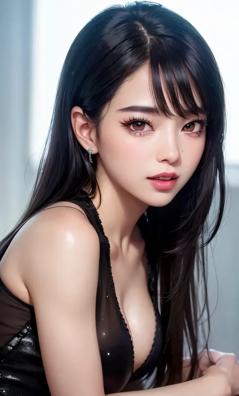 (8k, RAW photo, photorealistic:1.25) ,( lipgloss, eyelashes, gloss-face, glossy skin, western features, best quality, ultra highres, depth of field, chromatic aberration, caustics, Broad lighting, natural shading,Kpop idol) looking at viewer with a serene ...