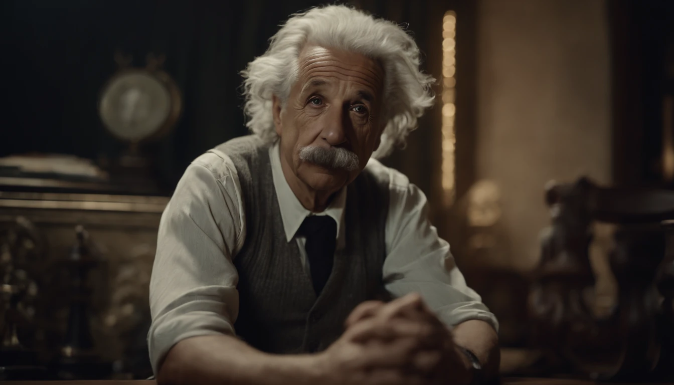 soccer dressed Albert Einstein