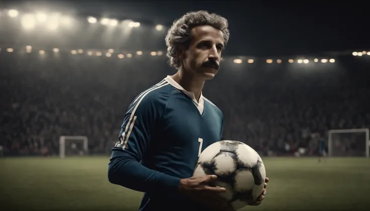 soccer player dressed Albert Einstein