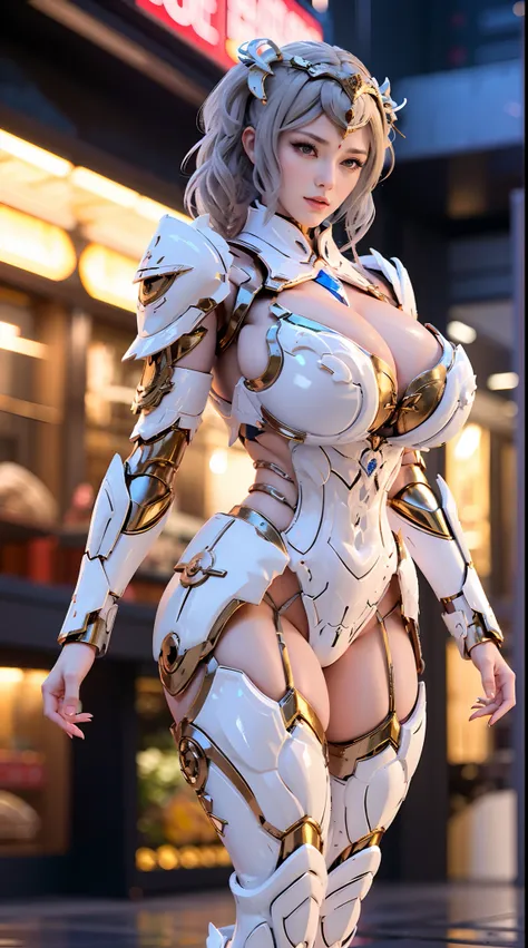 (GODDESS), HUGE BOOBS, DRAGON BATTLE ARMOR SUIT, (CLEAVAGE), TRANSPARANT, TALL LEGS, STANDING, THICK BODY, MUSCLE ABS.