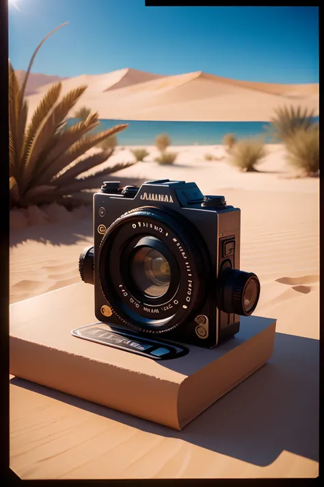 cinematic photo UM OASIS NO DESERTO . Fotografia 35mm, Film, Bokeh, profissional, 4k, altamente detalhad