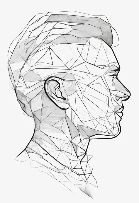 Human head silhouette from side