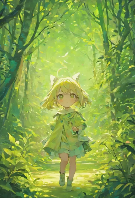 Lila, uma menina curiosa de olhos brilhantes, decidiu explorar a misteriosa Floresta Encantada, que ficava nos arredores de sua casa. She had heard of magical creatures that lived there and was determined to find them. Enquanto caminhava pela floresta, Lil...