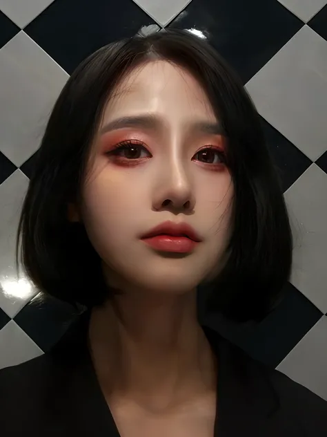 Make it to beautiful korean girl looks with natural makeups and looking to viewer