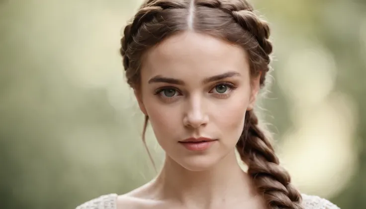 beautiful woman braid french deep look