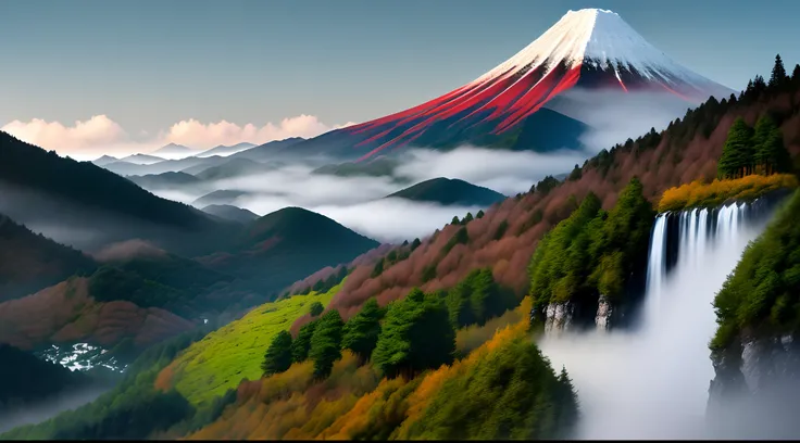 The mountains of Hakone are steep under the heavens
Hakoyaseki is also a thing.
Mt. Zenjō no Tani
Rise forward, support behind
Clouds go around the mountains, fog goes over the valleys
Row of cedar trees
The small diameter of the sheep intestine is moss sm...