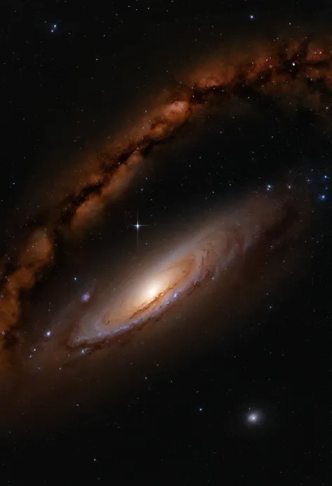 create a realistic picture of the Andromeda galaxy