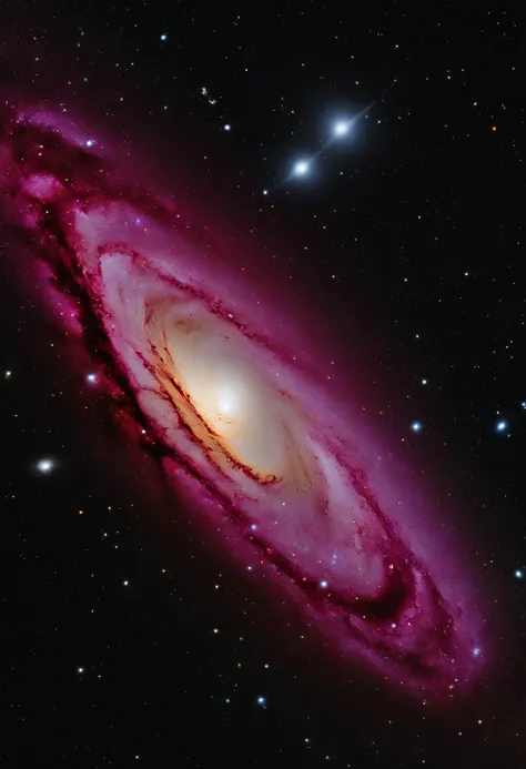 create a realistic picture of the Andromeda galaxy