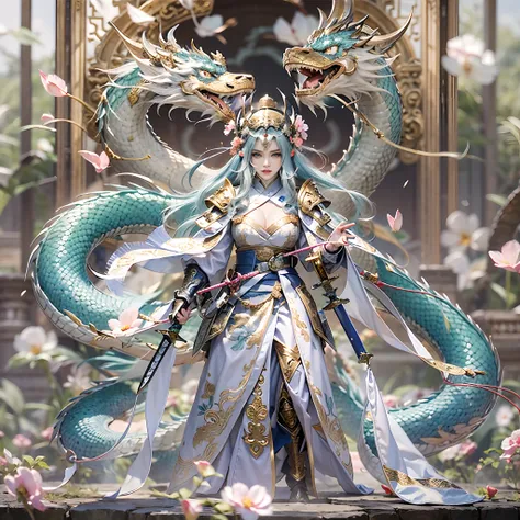 (Blind box toy style:1.2),(fully body photo),1个Giant Breast Girl,Accurate and perfect female face,The body of the golden ratio,Delicate Chinese Ming dynasty lace dress armor,Armed belts,Made of shiny white and silver translucent glass and titanium, joyful ...