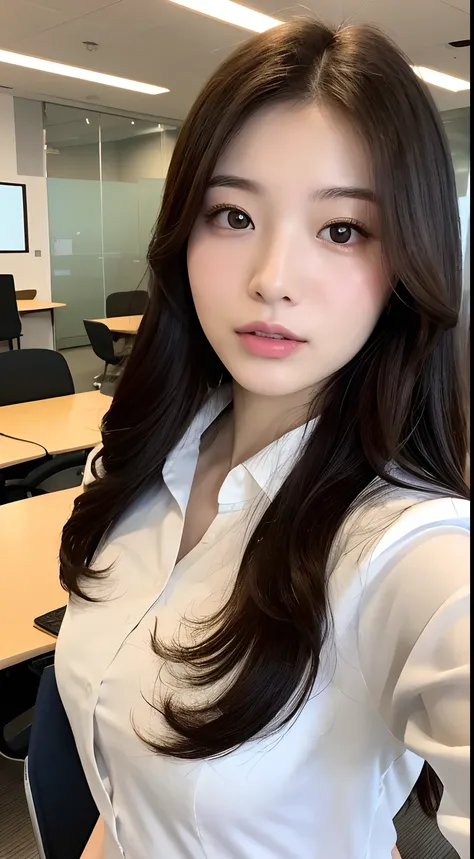 - [ ] Photorealistic:1.37, masutepiece, Best Quality, Raw photo, absurderes, nffsw, 1girl in, Wavy Hair, Brown hair , Looking at Viewer, In the large conference room of the office in the Hightower office building in Tokyo ,Tokyo Tower,intricate detailes, D...