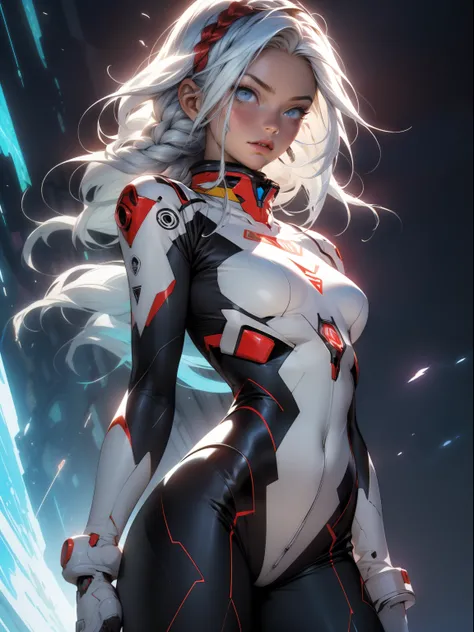 ((Best quality)), ((masterpiece)), (detailed: 1.4), (Absurd), Fighter pilot woman ready for war, dark skin, flash dc comics, lightning and lightning, muscular sculptural body defined, (( full body )), half thick naked thighs, closed mouth, muscular body co...