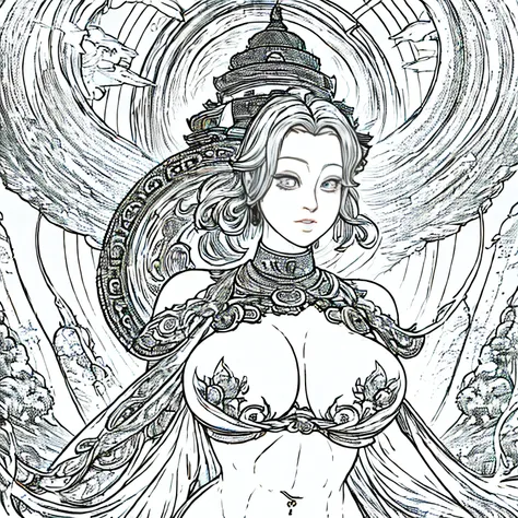 sexy tits, sexy thigs flexing, gorgeous sexy body, (((Masterpiece))),(((Best quality))),(((Amazing detail))),((illustration)),((A high resolution)),((8K)),Buddha,Buddha nimbus,Buddhist tits, Biotechnology, many eyes on the body, horror,insane, twisted, cre...