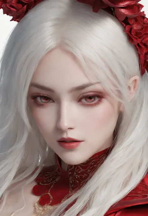 Elania Haywind，Highest image quality，Outstanding details，超高分辨率，（Fidelity：1.4）, Favor the details，closeup cleavage，dawn，Snow，winter，Wizard Sword，He has a delicate and beautiful face，（（Red and white semi-mechanical body：1.8）），Raised sexy，frontage，Futuristic，...