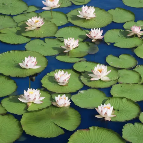 Lotus leaf, lotuses, Eau, （Courtyard 1.5）, rays of sunshine, （The sun shines on the lotus）, partially underwater shot, symmetry, polar opposites, close-up, Romanticism, Op art, Contemporary art, Luminism, cinematic lighting, sparkle, god rays, ray tracing,...