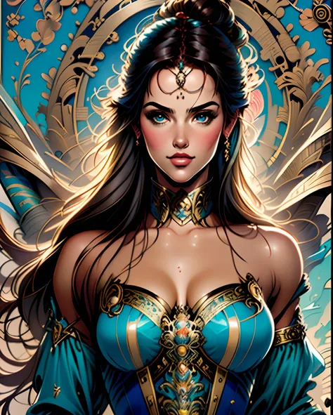 um close up de uma mulher jovem, corpo delgado, seios pequenos, deitado em uma rocha, zenescope, j. scott campbell, j. scott cam...