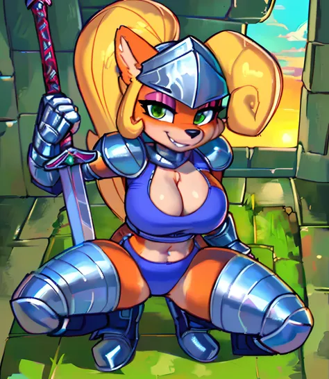 [Coco bandicoot], [Uploaded to e621.net; (Pixelsketcher), (wamudraws)], ((masterpiece)), ((HD)), ((solo portrait)), ((birds-eye view)), ((full body)), ((shoes visible)), ((furry; anthro)), ((detailed fur)), ((detailed shading)), ((beautiful render art)), (...