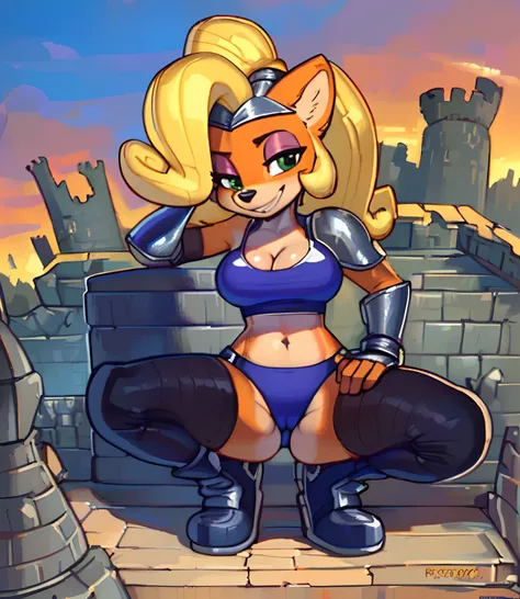 [Coco bandicoot], [Uploaded to e621.net; (Pixelsketcher), (wamudraws)], ((masterpiece)), ((HD)), ((solo portrait)), ((birds-eye view)), ((full body)), ((shoes visible)), ((furry; anthro)), ((detailed fur)), ((detailed shading)), ((beautiful render art)), (...