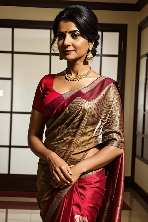 40 year old lady in saree