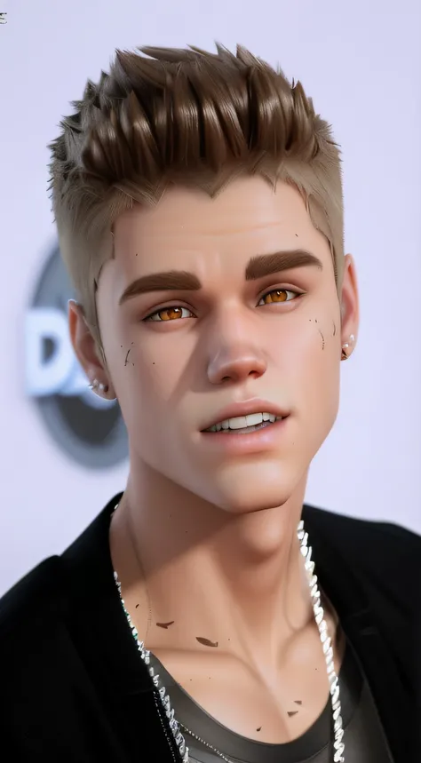 3 D rendering character art 8 K, 3 d render stylized，pixar-style, 3d character realistic, justin bieber, cgartists, highly detailed character, Game CG, Photorealistic art style, Realistic art style, Realistic anime rendering, Rendering of 3D anime boy, mov...