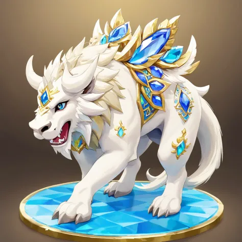 White Jeweled Beast, Synthetica, masterpiece, best quality