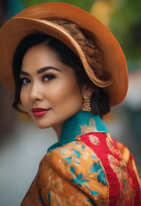 portrait of 28 year old filipina wife wearing a office suit, body facing the viewer