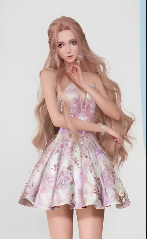 there is a woman that is posing in a dress, long glowing ethereal hair, elegant glamor pose, (((mad))) elf princess, glamor profile pose, cute elegant pose, glamor pose, fantasy long intricate gown, royal elegant pose, render of april, fantasy dress, loli ...