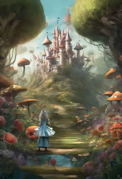 Alice in wonderland, high quality, fantasy,