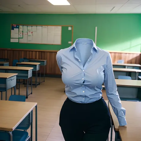 school uniform and leggings, ((invisible, no humans:1.5, headless:1.5, handless, legless)), big breast, (close-up to breast), in classroom,
(8k, RAW photo, best quality, masterpiece:1.2), (realistic, photo-realistic:1.37),photon mapping, radiosity, ((Hasse...