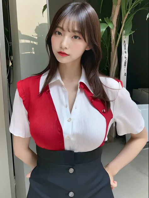 japanes、Saleslady、ultra gigantic tits、Recruit suit、Mini tight skirt、Red lingerie、high-heels、(Go out alone in summer、Unbuttoning the blouse to the chest in the heat、The chest is also revealed.、A glossy situation where a bra can be seen through a sweaty blou...