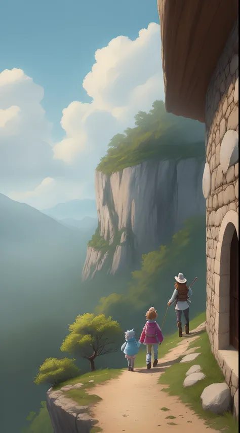 Ao longo de suas aventuras, Pedro, Luna e Olaf enfrentaram desafios emocionantes, como atravessar rios, climb mountains and find magical creatures drawing