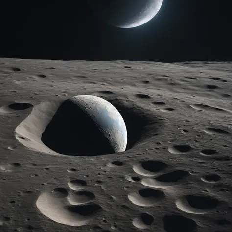 Master Parts、Superior Quality、superior image quality、The 8k quality、Beautiful pictures of the starry sky、magnifica、Arched Milky Way:1.25、Alafed view of Earth from the lunar surface:1.25, Lunar surface, space photo, on the moon, moon background, moon backgr...