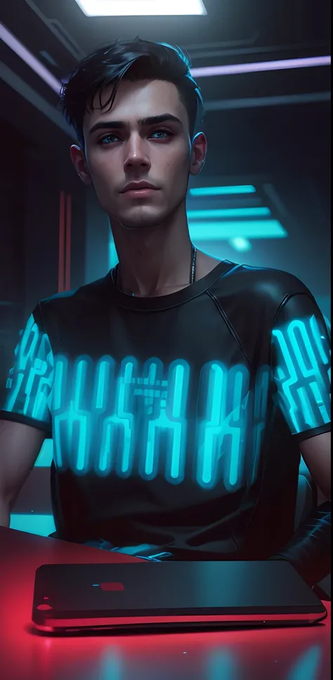 Change background cyberpunk handsome boy, realistic face,8k ultra realistic