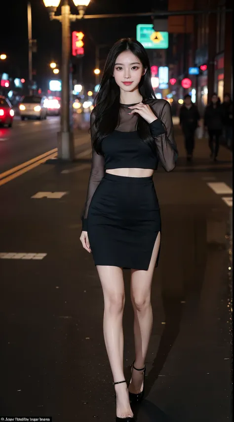 In a bustling city，There is a beauty that catches the eye。She has a slim figure，Wearing a tight skirt looks more elegant。Dancing sexy，In terms of appearance，She has long black and shiny hair，The skin is as fair as jade，The facial features are delicate and ...