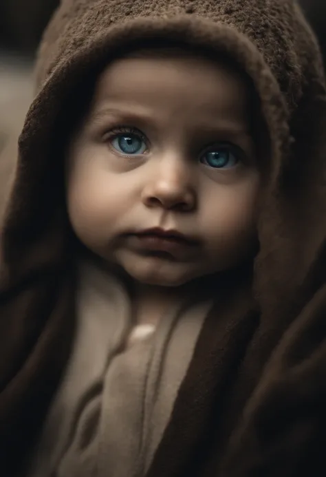 small chubby baby blue eyes gray dark brown hair