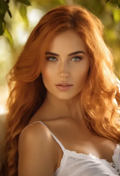 20yo Women, (Masterpiece: 1.4), (8K, Real, Raw Photo, Best Quality: 1.7), spanish Person, (1 Girl), Beautiful Face, (Real Face: 1.8), (orange Hair, Long Hair: 1.3), Hairstyle, Realistic green Eyes, Beautiful Detail Eyes, (Real Skin: 1.8), Beautiful Skin, A...