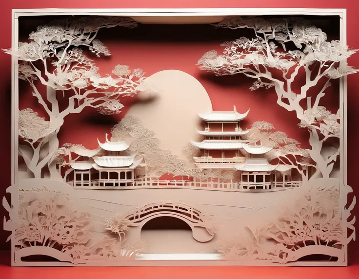 Chinese style landscape pastoral painting, ancient Chinese villages, old-fashioned architecture, landscape, pastoral, exquisite details, art, fractal art, gorgeous, (beautiful and exquisite: 1.2)，