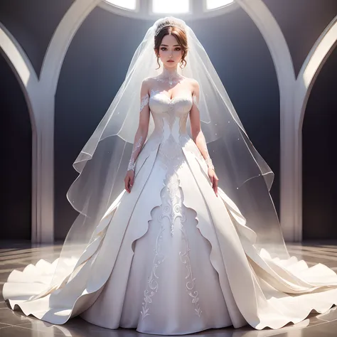 Wedding dress made of glass, Epoxy, Transparent, Liquid, Beautiful, Detailed